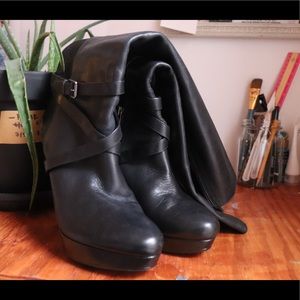 Michael Kors leather boots, knee high 5” platform